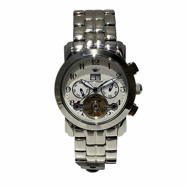 35%OFF】ロイヤルアルマーニ 自動巻 裏蓋 スケルトン 時計 腕時計