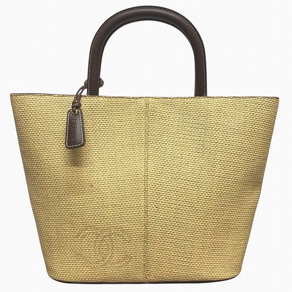 20%OFF】シャネル CHANEL ココマーク かごバッグ ストロー バッグ