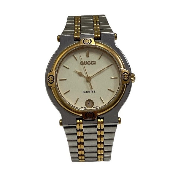 10%OFF】グッチ GUCCI コンビ 9000M クォーツ 時計 腕時計 メンズ