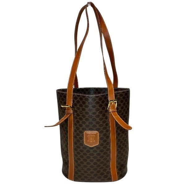 破格の為日曜まで。CELINE マカダム柄 トートバッグ ブラウン CELINE