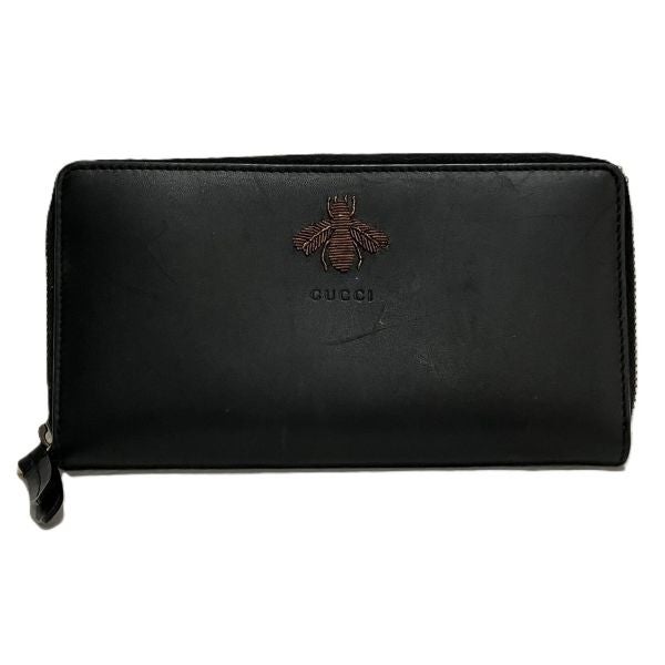 グッチ GUCCI アニマリエ ビー 428747 レザー ラウンドファスナー 長財布 メンズ 送料無料 【中古】 15%OFF】グッチ GUCCI アニマリエ ビー 428747 レザー ラウンド