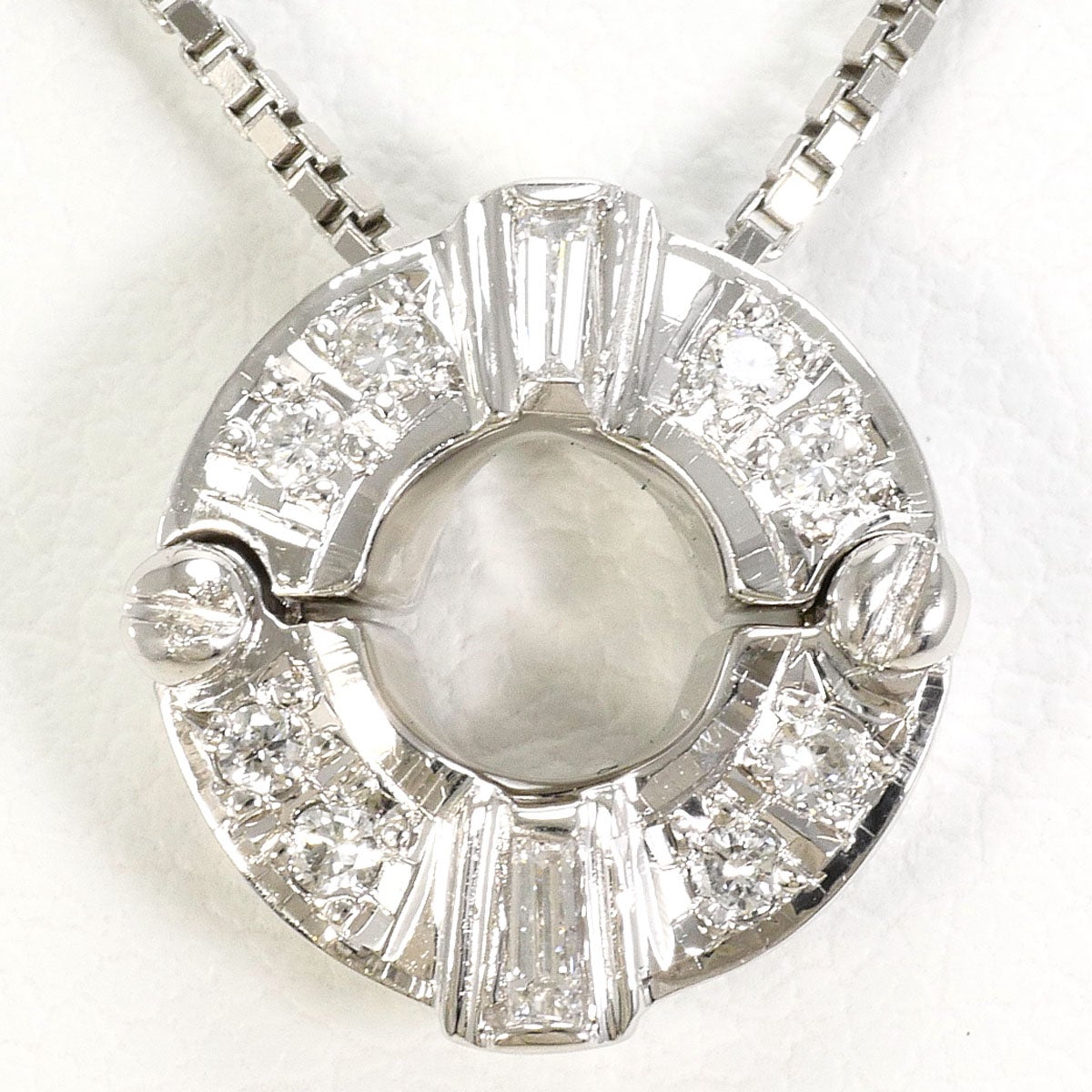 PT900/PT850 ダイヤネックレス 0.12ct 40cm アクセサリー レディース