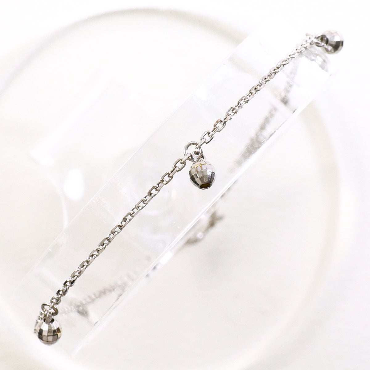 K18WGブレスレット　レディース18金ホワイトゴールドブレスレット 金 ブレスレット 18cm 10 OFF K18 18金 WG ホワイトゴールド