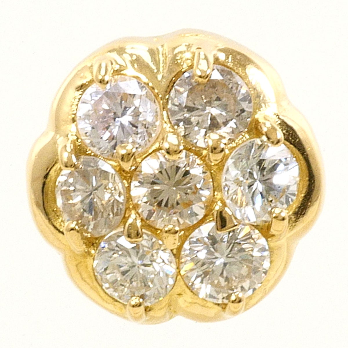 20%OFF】 K18 18金 YG イエローゴールド ピアス(片耳) ダイヤモンド