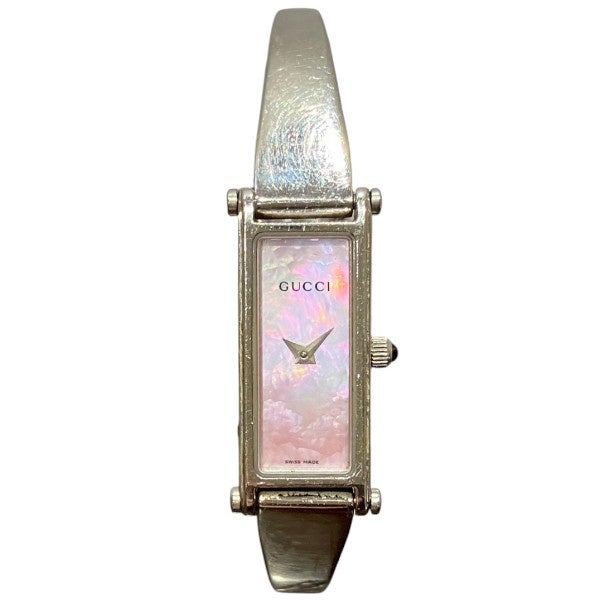 GUCCI 1500l 腕時計　ピンク グッチ GUCCI 1500L クォーツ ピンクシェル文字盤 バングルウォッチ