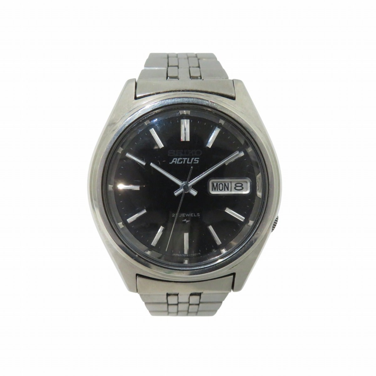 セイコー SEIKO 腕時計 アクタス 総重量約84.5g SS SS 自動巻き ブラック文字盤 7019-7430 送料無料 【中古】 5%OFF】セイコー アクタス 腕時計 総重量約84.5g SS 自動巻き ブラック