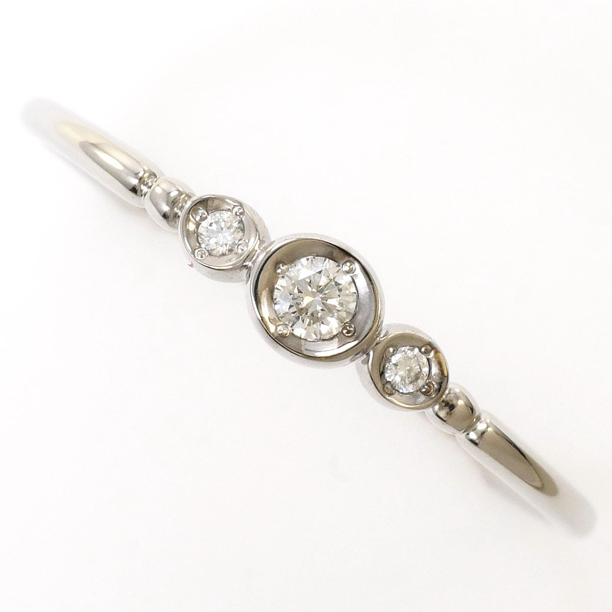 25%OFF】PT900 プラチナ リング 指輪 14号 ダイヤ 0.17 総重量約3.9g
