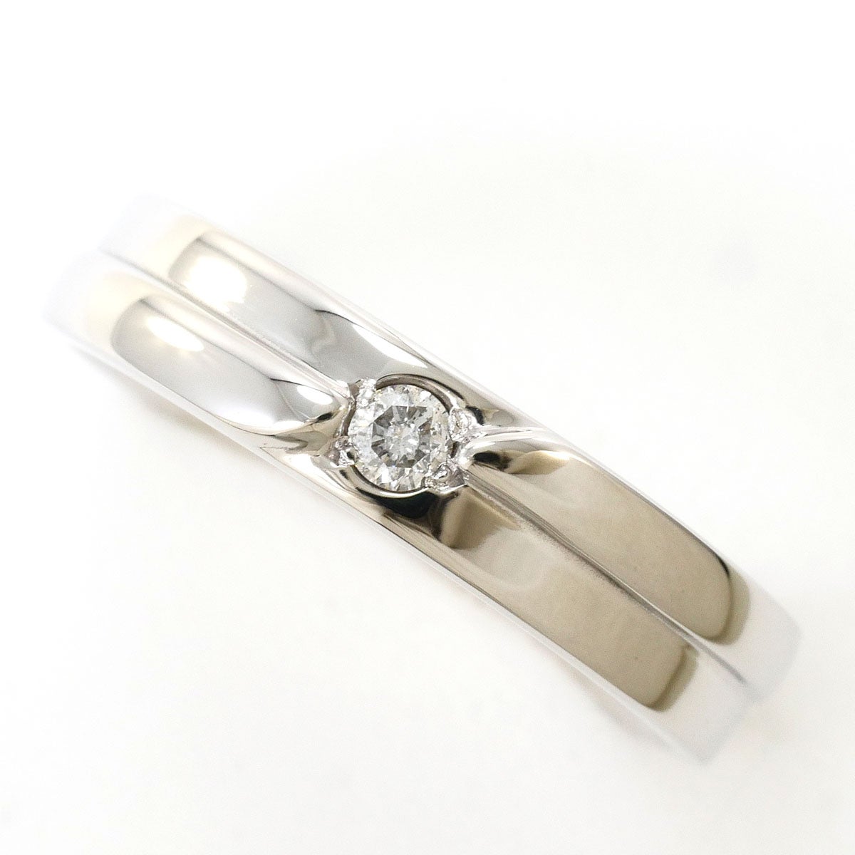 ［美品］ 指輪　K14WG　リング　14金　　ダイヤ　11号 15%OFF】K14 14金 WG ホワイトゴールド リング・指輪 11号