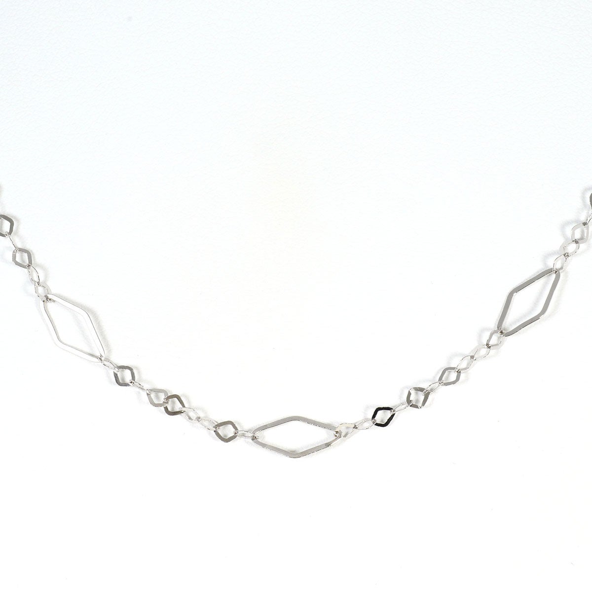 5%OFF】K14 14金 WG ホワイトゴールド ネックレス 総重量約4.7g 85cm