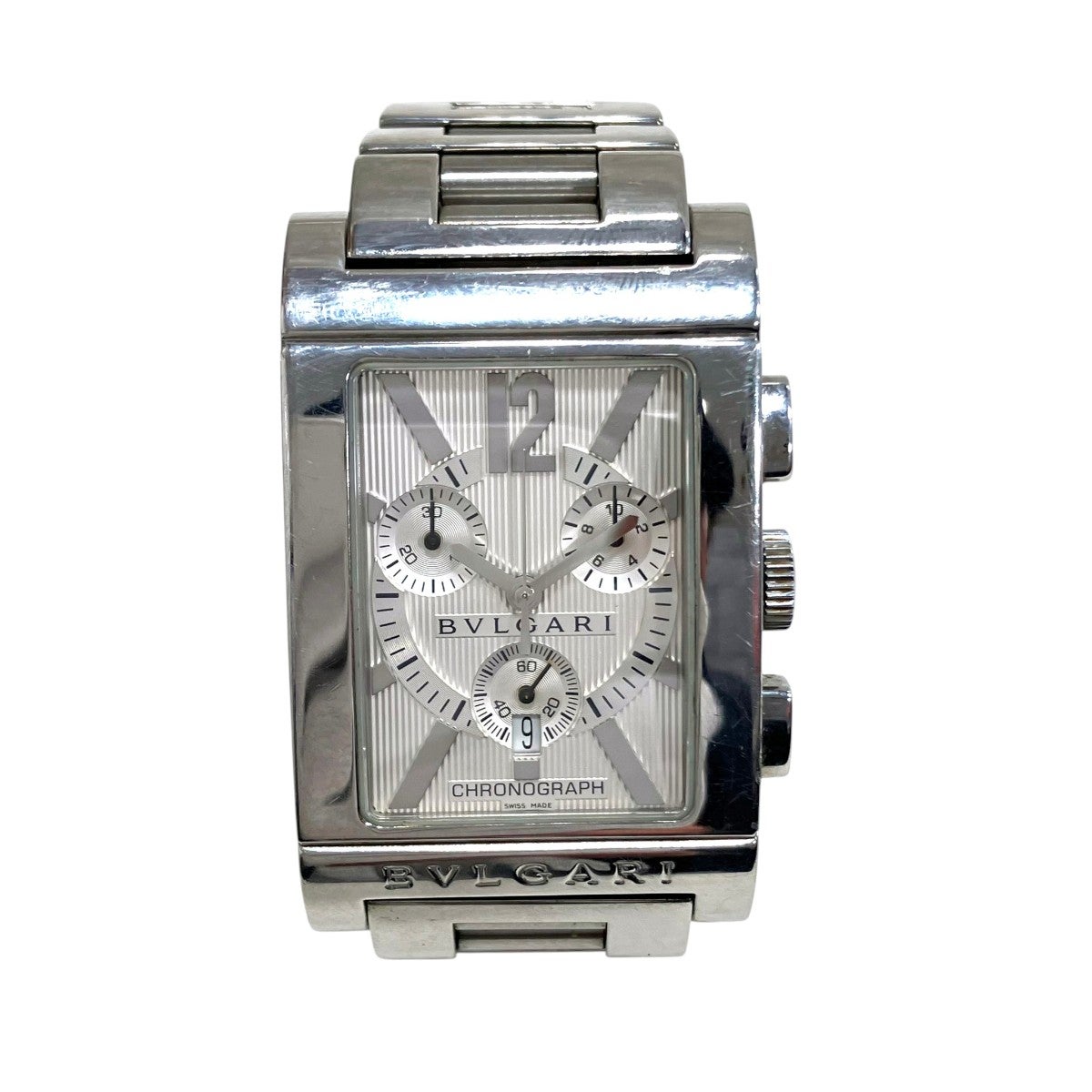 ブルガリ BVLGARI レッタンゴロ 腕時計 総重量約121g SS SS クオーツ シルバー文字盤 RTC49S 送料無料 【中古】 10%OFF】ブルガリ レッタンゴロ 腕時計 総重量約121g SS SS クオーツ