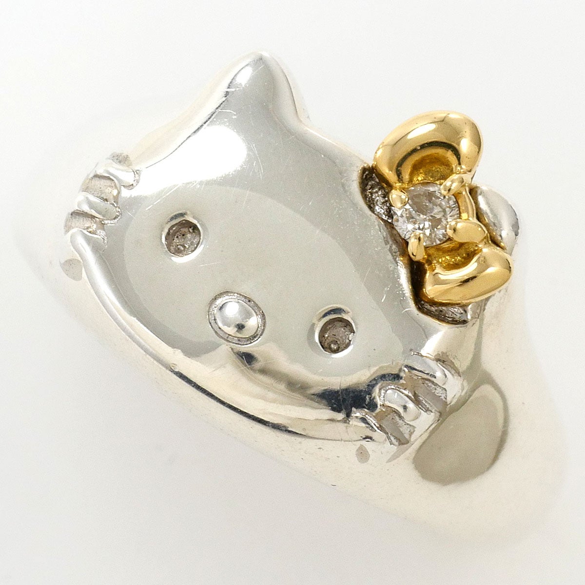 5%OFF】サンリオ ハローキティ K18 18金 YG イエローゴールド シルバー