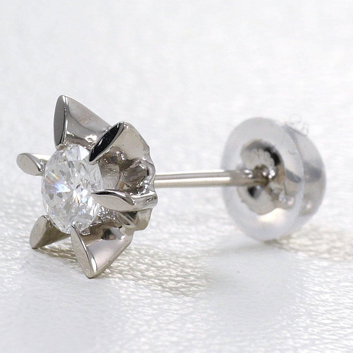 PT900 ダイヤモンド ピアス 片耳 ティファニー 片耳 ダイヤモンド