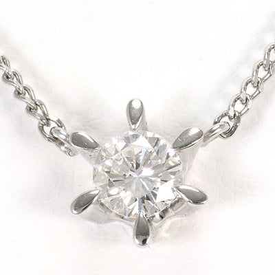 5%OFF】PT850 プラチナ ネックレス ダイヤモンド 0.43 SI1 鑑定書 総 