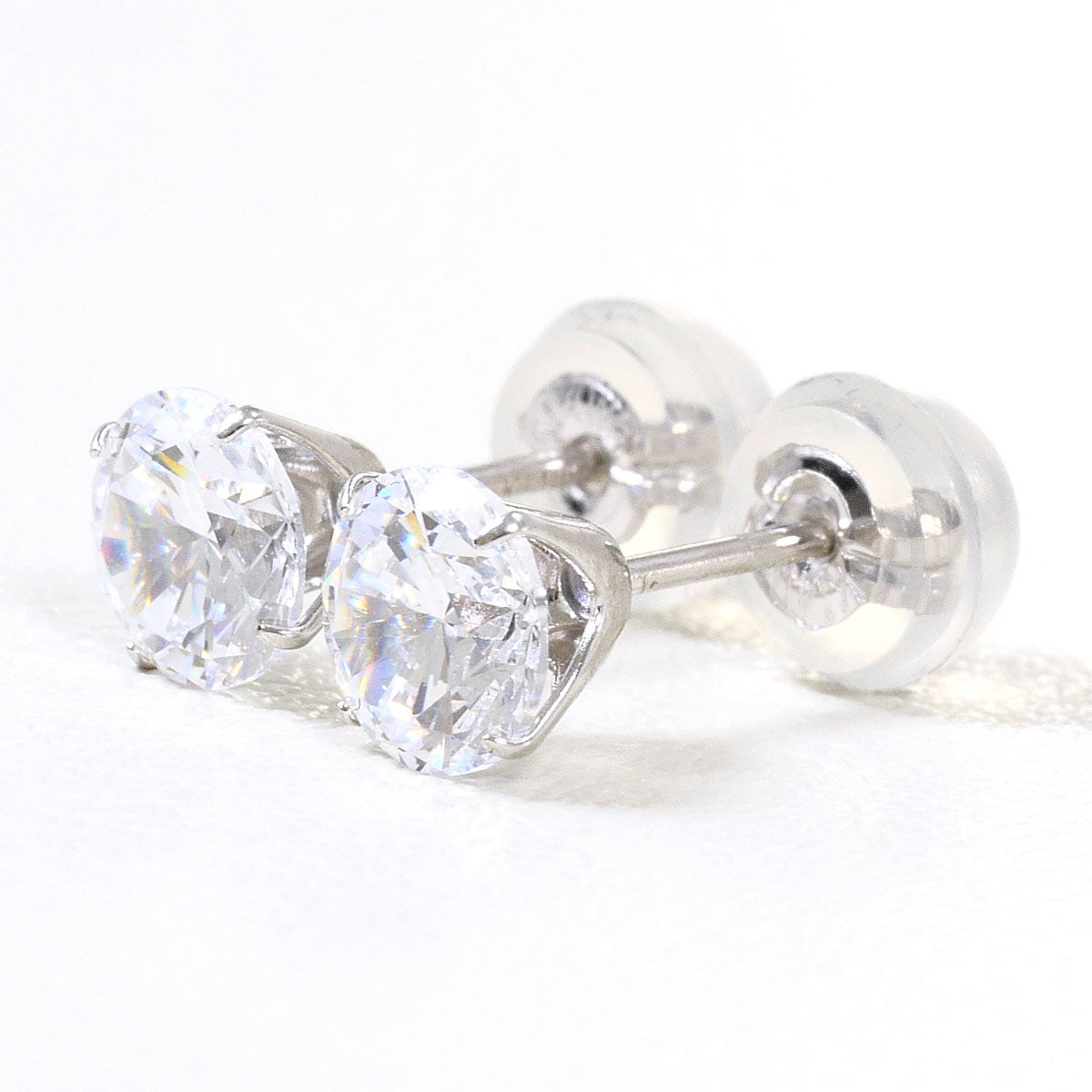 5%OFF】K14 14金 WG ホワイトゴールド ピアス ジルコニア 総重量約0.6g