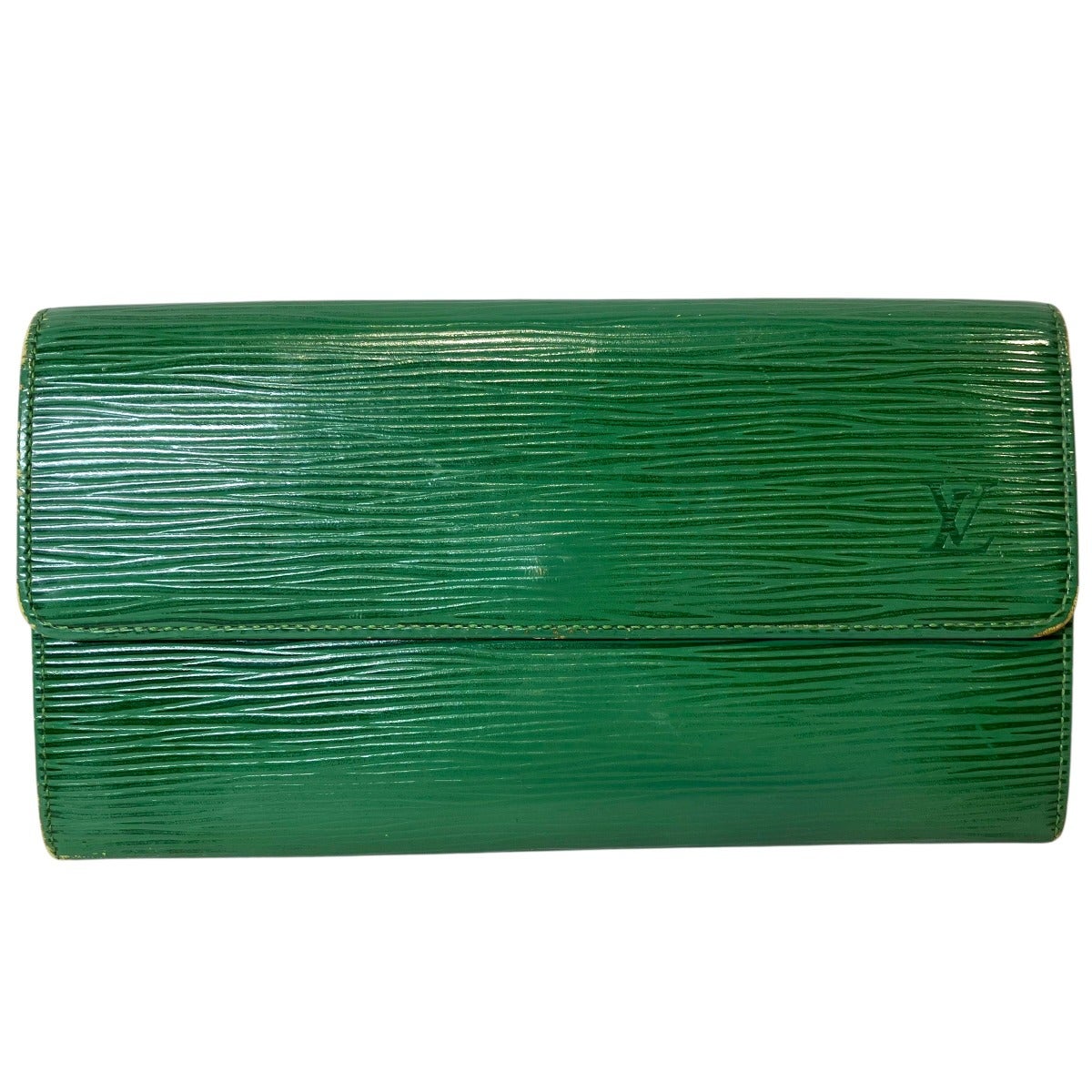 極美品ルイヴィトン M63574 エピ ポシェットポルトモネクレディ 長財布 緑 ルイ・ヴィトン ポシェットポルトモネクレディ 長財布 エピライン
